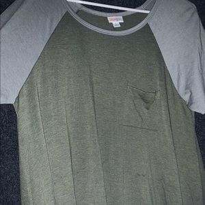 Long Olive Green Short Sleeve Dress